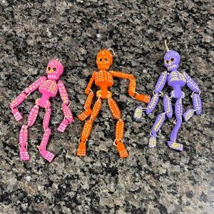 Clay Skeleton day of dead cinco de Mayo set- Made in Mexico